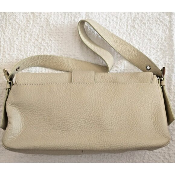 Maxx New York Leather Cream Handbag Shoulder Bag Adjustable Strap 12 x 6 x 3 - Picture 4 of 10